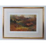 Print; Archibald Thorburn, a limited edition print of cock and hen Pheasants in woodland setting,