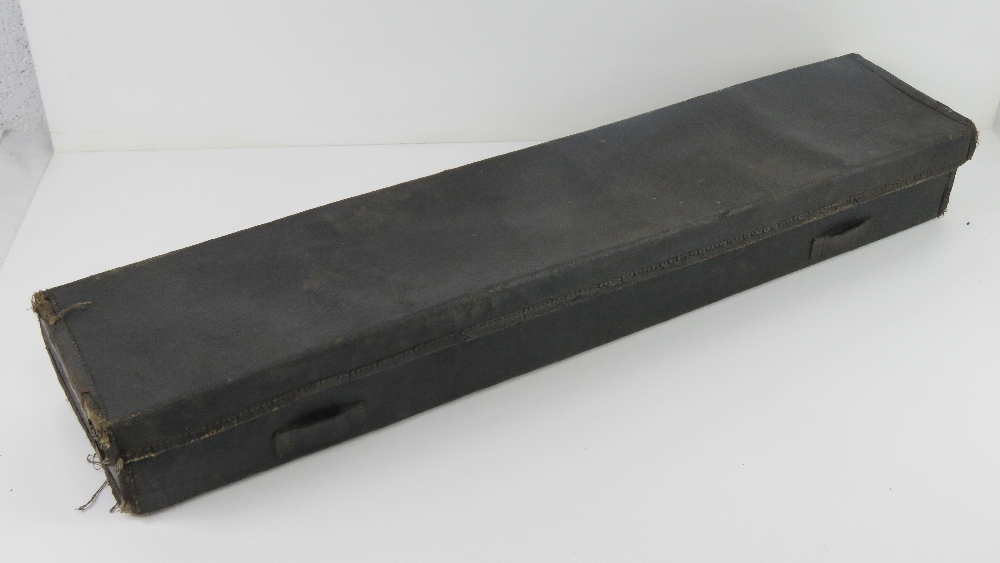 A part leather gun case bearing label for John Blanch & Son No 29 Gracechurch Street London, - Image 4 of 4