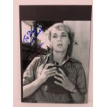 Sylvia Syms autograph; photograph from 'The Big Job' signed in blue pen upper left, 25 x 20cm.