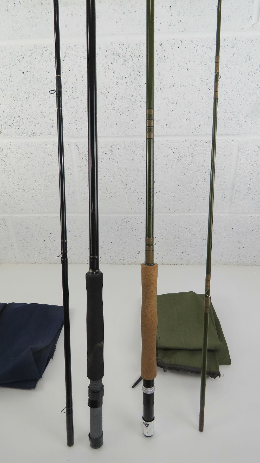 Two contemporary carbon fibre two sectional fly fishing rods, 290cm and 300cm respectively, - Image 2 of 5