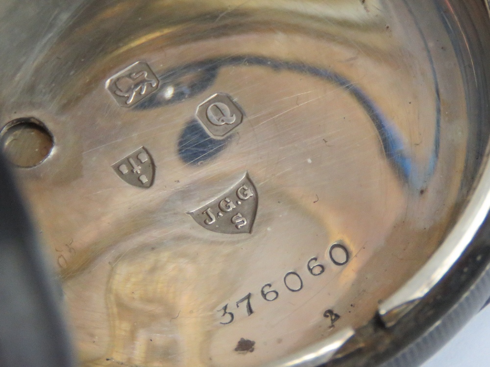 A HM silver open face key wind pocket watch, - Image 6 of 6
