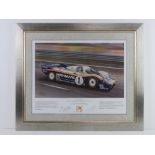 Print 'The Best of British' Derek Bell driving the iconic Porsche 956 in the 1982 event,