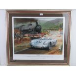 Artists proof print 'Mille Miglia 1954' by James Dugdale.