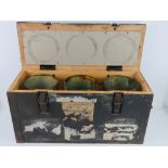 A WWII German F.H.18 transit box with th