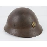 A rare WWII Japanese Police helmet with