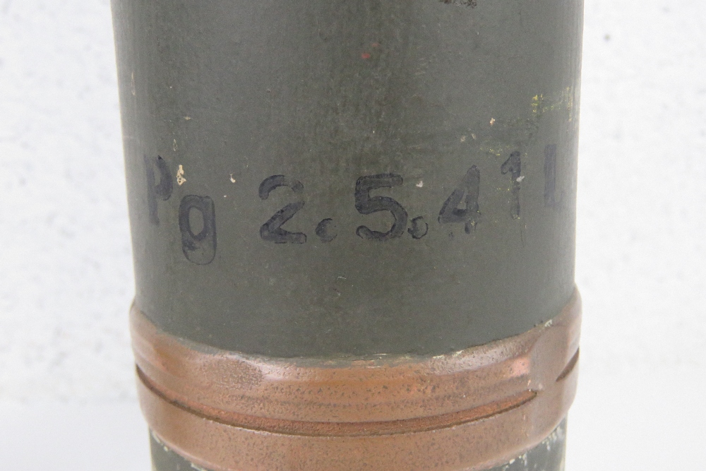 A WWII German 8cm M30 inert shell dated 1940, together with head and fuse, dated 1941. - Image 3 of 4