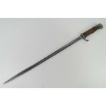 A WWI G98 bayonet with 51cm blade marked for Simson & Co Suhl.