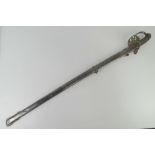 A British 1896 heavy Cavalry sword having patterned blade made by Henry Wilkinson Pall Mall London,