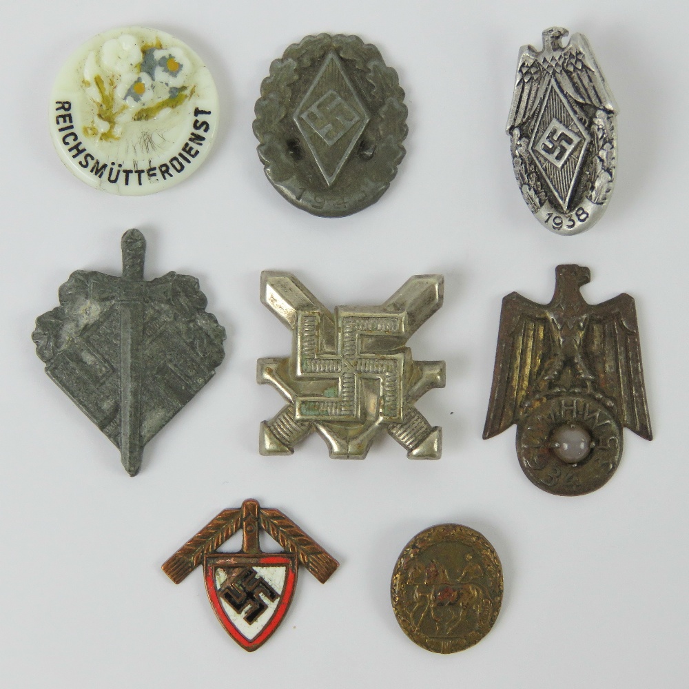 Eight assorted WWII German small day badges.