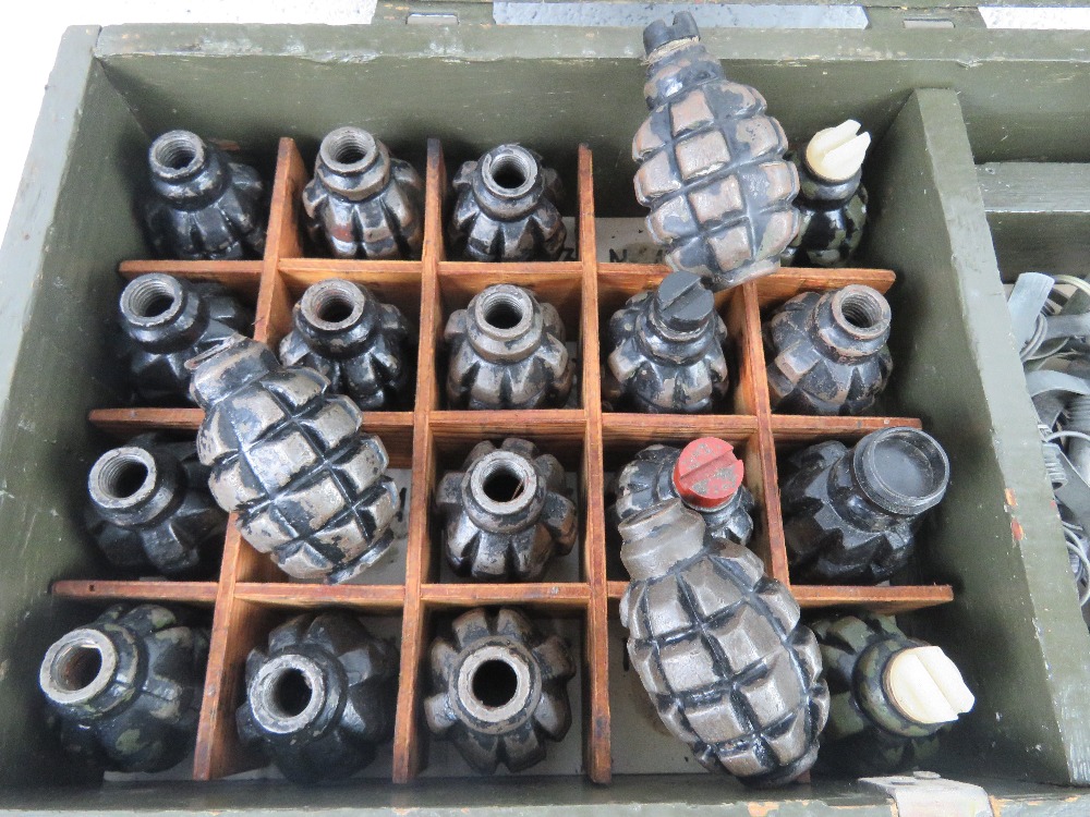 A box containing a quantity of twenty inert F1 Limonka grenades with pins and fuses. - Image 3 of 7