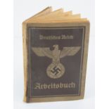 A WWII German employment record book Deutsches Reich Arbeitsbuch for a Horst Birka b.