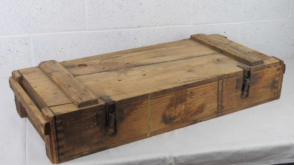 A WWII German Kwk 43 wooden transit box. - Image 3 of 4