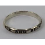 A Peter Stone Irish / Celtic Silver ring 'Ask and Receive' (Luke 11:9-13 FBV.