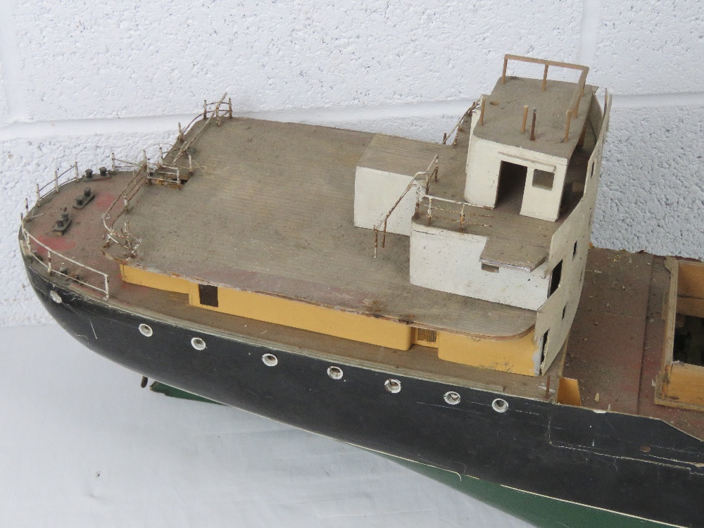 A scratch built scale model part finished vintage wooden 'Ann M' merchant vessel, - Image 4 of 8