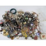 A quantity of assorted costume jewellery inc two 'as new' John Lewis corsages.