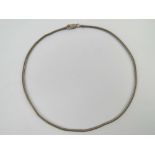 A substantial silver snake link chain necklace, 41cm in length, 14.8g.