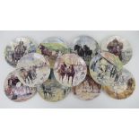 A collection of Danbury Mint 'Working Horses' decorative plates featuring paintings by M G