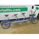 A c1970s- 80s Graziella trandem (bicycle for three riders).