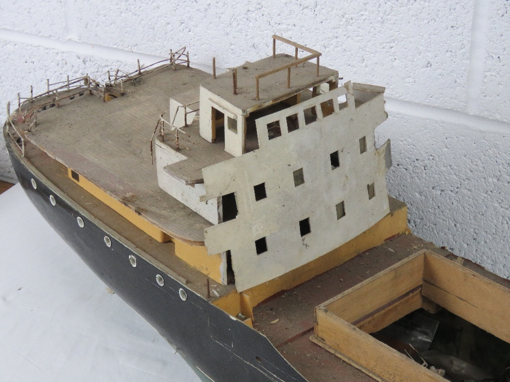 A scratch built scale model part finished vintage wooden 'Ann M' merchant vessel, - Image 7 of 8