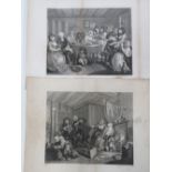 A series of mid 18th century William Hogarth etchings 'A Harlots Progress',