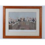 Print; Heads of the Law, a Vanity Fair Spy illustration depicting various Judges of the day,