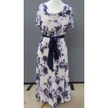 A Jacques Vert purple and cream floral d