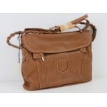 An Italian made tan leather handbag 'as