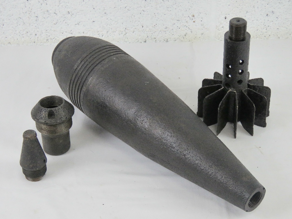 A WWII Russian 107mm inert mortar shell. - Image 3 of 4