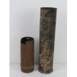 A relic WWI 7.5cm shell casing.