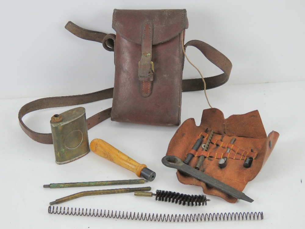 A WWII German MP34 gunners kit in brown