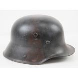 A WWI German M17 helmet having repainted