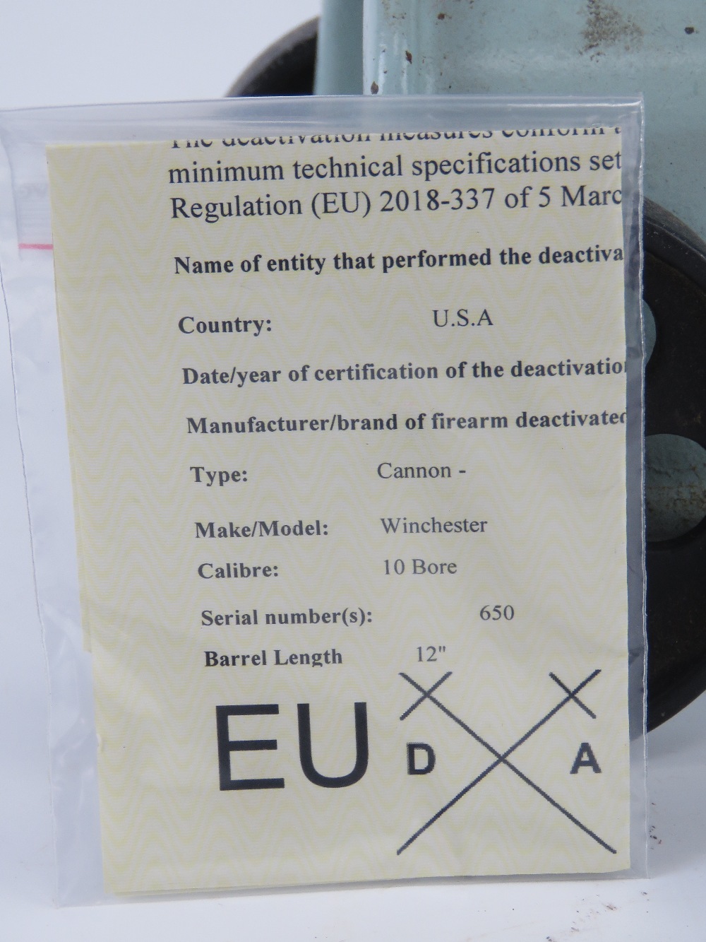 A deactivated Winchester 10 bore signal - Image 2 of 8