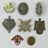 Eight assorted WWII German small day ba