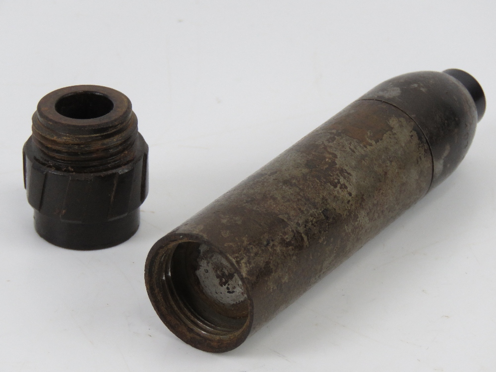 An inert WWII German K98 rifle grenade, both the head and base unscrew, dated 1943. - Image 2 of 4