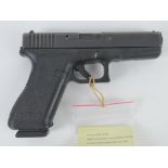 A deactivated Glock 17 9mm second generation pistol, non firing mechanism. With EU cert.