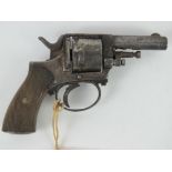 A deactivated Belgian Bulldog type .32 calibre six shot pocket revolver. With EU cert.