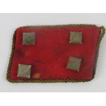 A WWII German SA Officer's collar patch rank of SA Sturmbanfuhrer (Major).