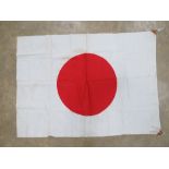 A WWII Japanese Red Rising Sun flag measuring 94 x 69cm.