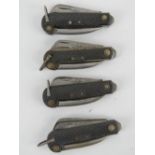 Four A.B.L Jack knives, dated 50s.