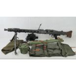 A deactivated Yugoslavian MG53 7.92mm general purpose machine gun together with 7.
