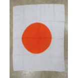 A WWII Japanese Red Rising Sun Flag measuring 90 x 70cm.