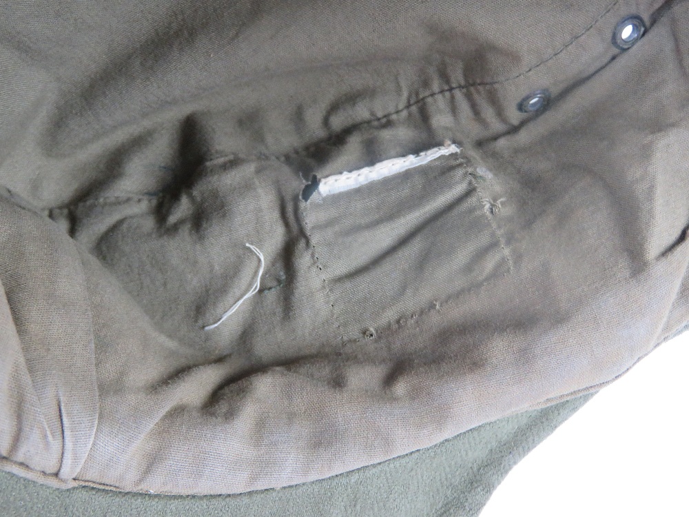 A green cloth 'tropical' cap having removed label and removed cloth badge from front. - Image 3 of 4