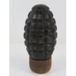 An inert WWII Austro Hungarian heavy Schwere hand grenade.