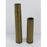 Two WWII German shell cases, one 30mm and dated 1936, the other 40mm and dated 1938.