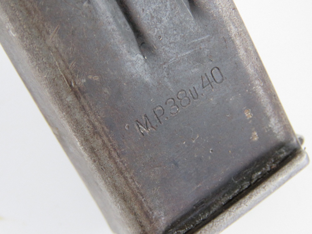 A WWII German MP38-MP40 SMG stick magazine bearing maker marks and German military marks upon. - Image 3 of 4