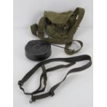 A WWII PPSH-41 leather sling, with magazine, magazine pouch and cleaning rod.