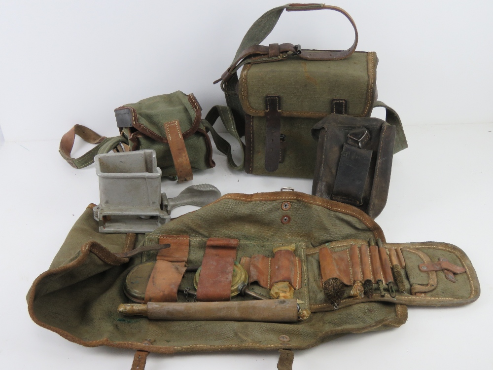 A ZB26/30 gunners kit together with magazine loader in magazine loader pouch and carry case,