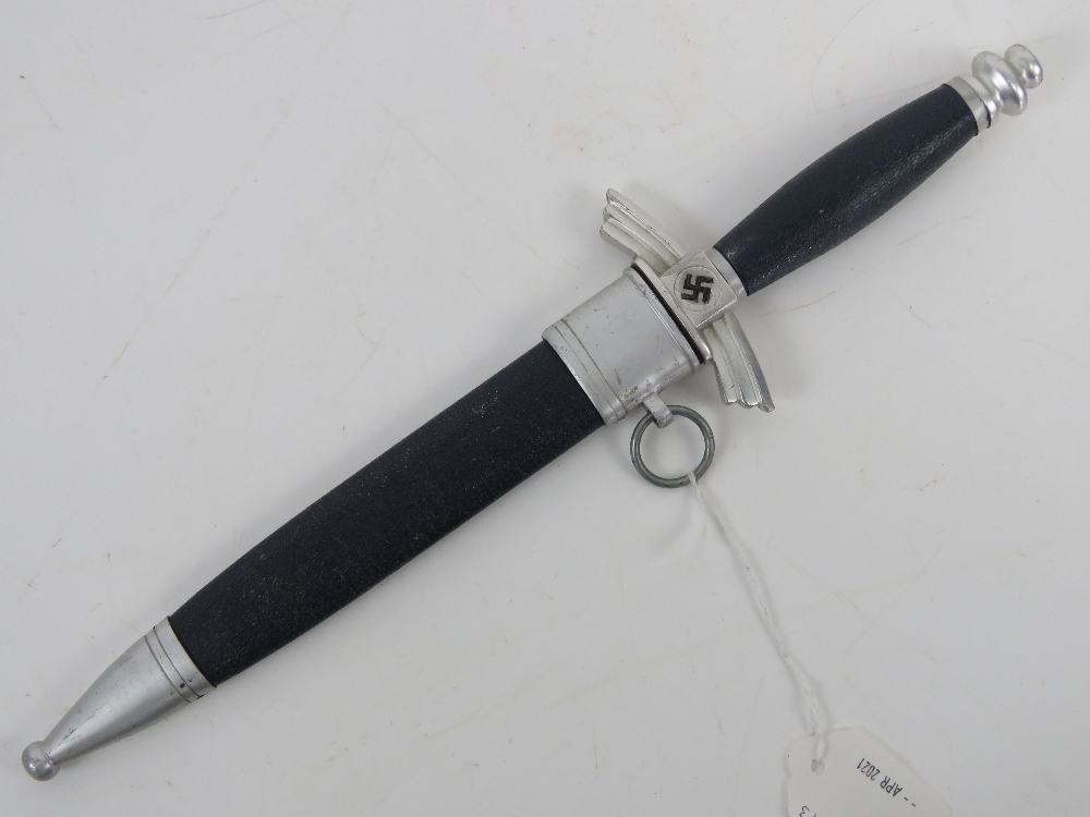 A WWII German NSFK (National Socialist Flying Korp) dagger having makers mark to blade (indistinct),