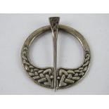 A Scottish silver kilt pin / plaid brooc