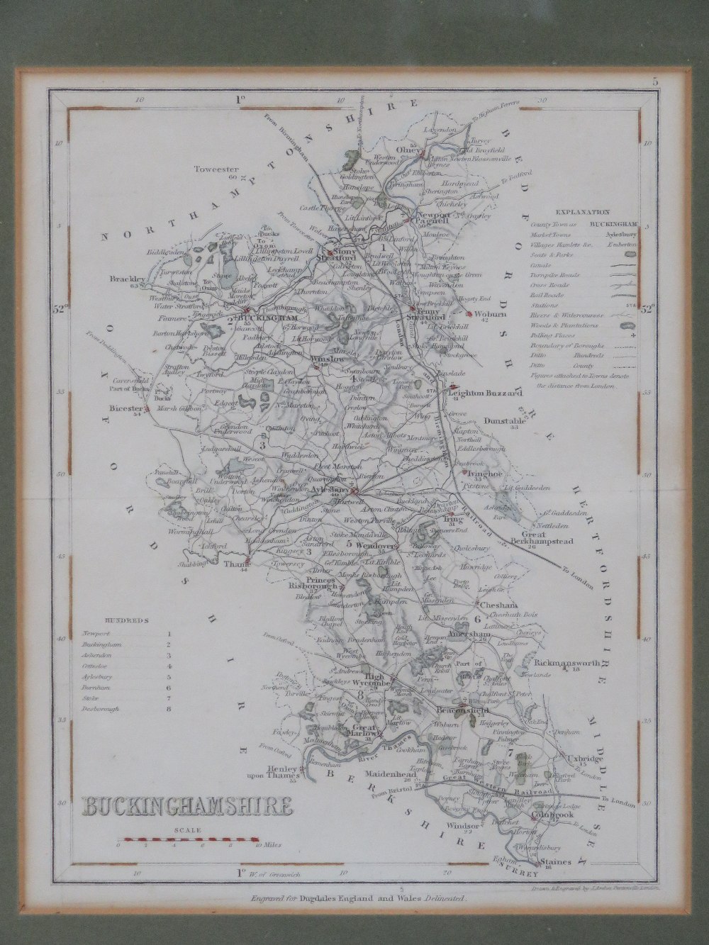 Maps; Buckinghamshire engraved for Dugdales England and Wales, - Image 3 of 4